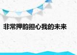 非常押韵担心我的未来