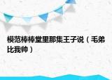 模范棒棒堂里那集王子说（毛弟比我帅）