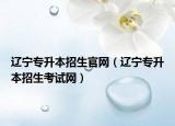 辽宁专升本招生官网（辽宁专升本招生考试网）
