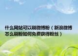 什么网站可以刷微博粉（新浪微博怎么刷粉如何免费获得粉丝）