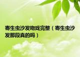 寄生虫沙发吻戏完整（寄生虫沙发那段真的吗）