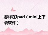 怎样在Ipad（mini上下载软件）