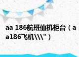 aa 186航班值机柜台（aa186飞机\