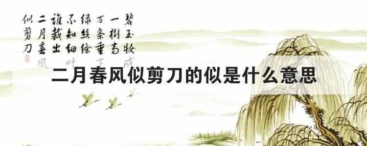 二月春风似剪刀的似是什么意思