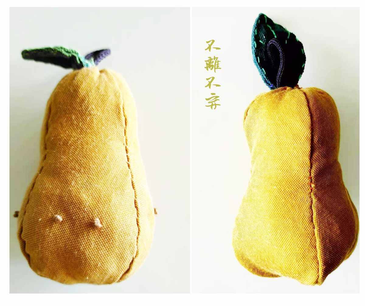 纯手工缝制布艺梨子，教程做法，快来学呀