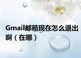 Gmail邮箱现在怎么退出啊（在哪）