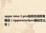 oppo reno 5 pro如何关闭所有振动（opporeno5pro振动怎么关）