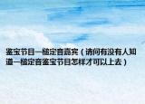 鉴宝节目一槌定音嘉宾（请问有没有人知道一槌定音鉴宝节目怎样才可以上去）