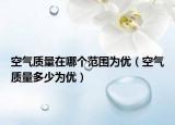空气质量在哪个范围为优（空气质量多少为优）