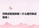 巴铁试验线拆卸（什么是巴铁试验线）