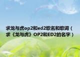 求龙与虎op2和ed2歌名和歌词（求《龙与虎》OP2和ED2的名字）