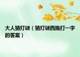 大人猜灯谜（猜灯谜西施打一字的答案）