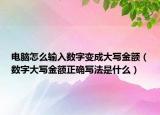 电脑怎么输入数字变成大写金额（数字大写金额正确写法是什么）