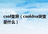 csol变异（csoldna突变是什么）