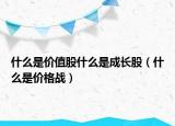 什么是价值股什么是成长股（什么是价格战）