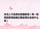 东北人不是黑社歌曲歌词（有一首歌的歌词是我们都是黑社会是什么歌）