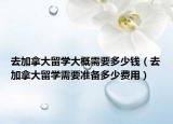 去加拿大留学大概需要多少钱（去加拿大留学需要准备多少费用）