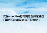 华为nova 8se打吃鸡怎么开陀螺仪（华为nova8se怎么开陀螺仪）