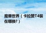 魔兽世界（卡拉赞T4装在哪换?）