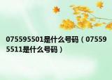 075595501是什么号码（075595511是什么号码）
