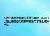 东边日出西边雨用的是什么修辞（东边日出西边雨道是无晴却有晴运用了什么修辞手法）