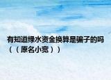有知道绿水资金换算是骗子的吗（（原名小宽））