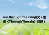 run through the rain译文（跪求《ThroughTherain》翻译）