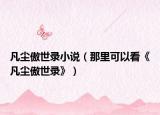 凡尘傲世录小说（那里可以看《凡尘傲世录》）