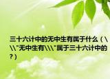 三十六计中的无中生有属于什么（\