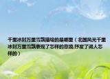 千里冰封万里雪飘描绘的是哪里（北国风光千里冰封万里雪飘表现了怎样的意境,抒发了词人怎样的）