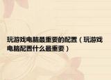 玩游戏电脑最重要的配置（玩游戏电脑配置什么最重要）