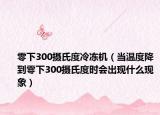 零下300摄氏度冷冻机（当温度降到零下300摄氏度时会出现什么现象）