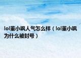 lol董小飒人气怎么样（lol董小飒为什么被封号）
