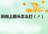 斜向上箭头怎么打（↗）