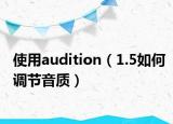 使用audition（1.5如何调节音质）