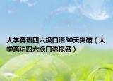 大学英语四六级口语30天突破（大学英语四六级口语报名）