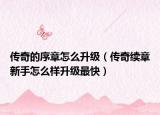 传奇的序章怎么升级（传奇续章新手怎么样升级最快）