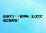 起源大厅npc在哪接（起源大厅任务在哪接）