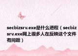 secbizsrv.exe是什么进程（secbizsrv.exe网上很多人在反映这个文件有问题）