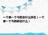 一个弟一个鸟鹈念什么拼音（一个弟一个鸟鹈鹕念什么）