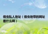 信虫私人地址（信虫地带的网址是什么啊）