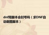 dnf用脚本会封号吗（求DNF自动刷图脚本）