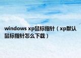 windows xp鼠标指针（xp默认鼠标指针怎么下载）