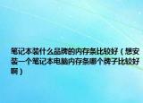 笔记本装什么品牌的内存条比较好（想安装一个笔记本电脑内存条哪个牌子比较好啊）