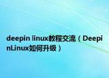deepin linux教程交流（DeepinLinux如何升级）