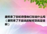 康熙来了你听得懂他们在说什么吗（康熙来了不能说的秘密到底是谁啊）