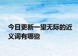 今日更新一望无际的近义词有哪些