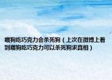 喂狗吃巧克力会杀死狗（上次在微博上看到喂狗吃巧克力可以杀死狗求真相）