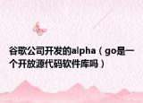 谷歌公司开发的alpha（go是一个开放源代码软件库吗）