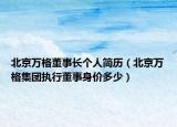 北京万格董事长个人简历（北京万格集团执行董事身价多少）